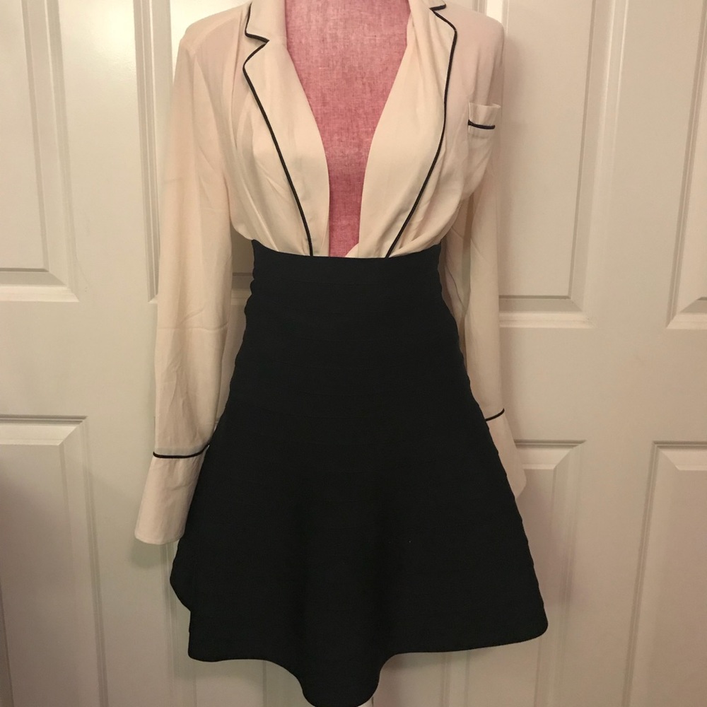 Herve Ledger A-line Bandage skirt